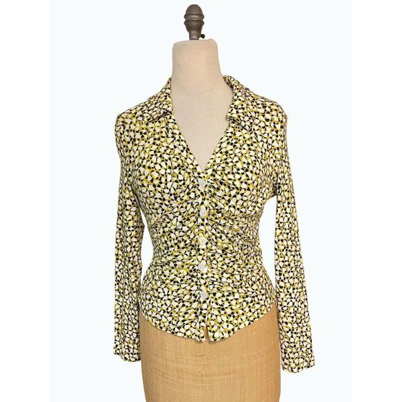 Anthropologie Maeve Ruched Shirt Small  XS NWT - Picture 2 of 7